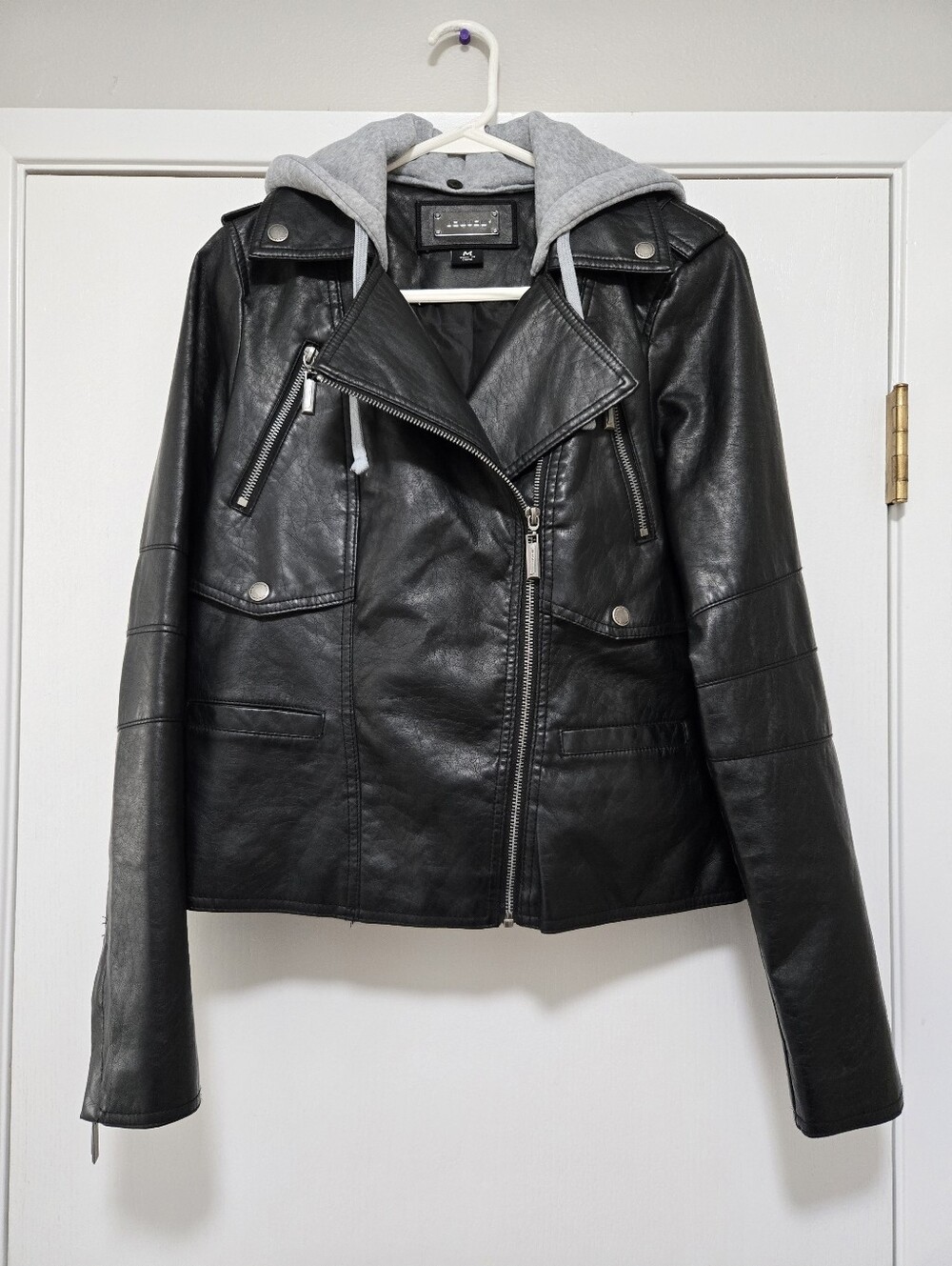 Jou Jou Faux Leather Moto Jacket
